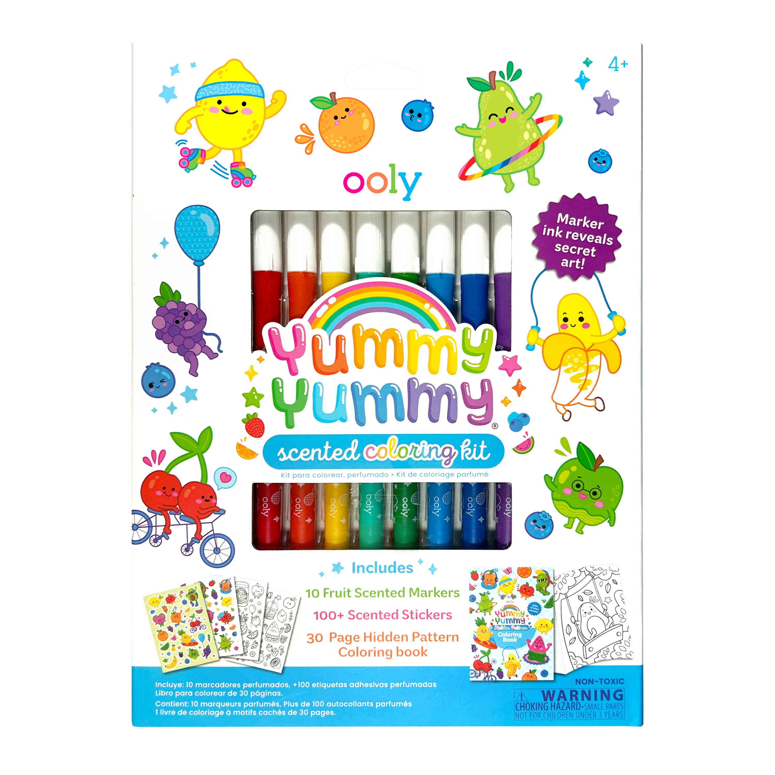 Front of package of OOLY Yummy Yummy Scented Coloring Kit - Markers Stickers Coloring Book