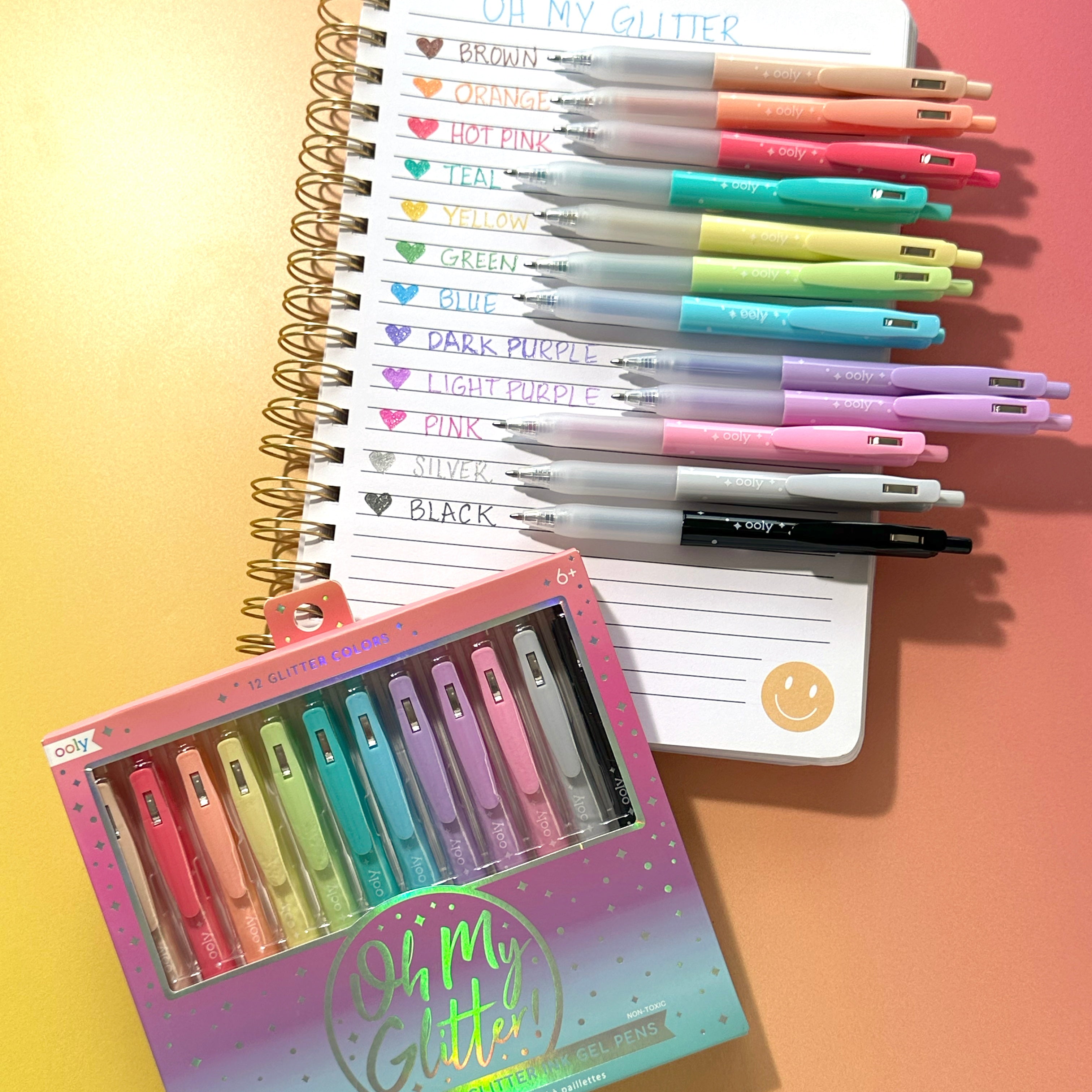 Oh My Glitter! Retractable Gel Pens - Set of 12