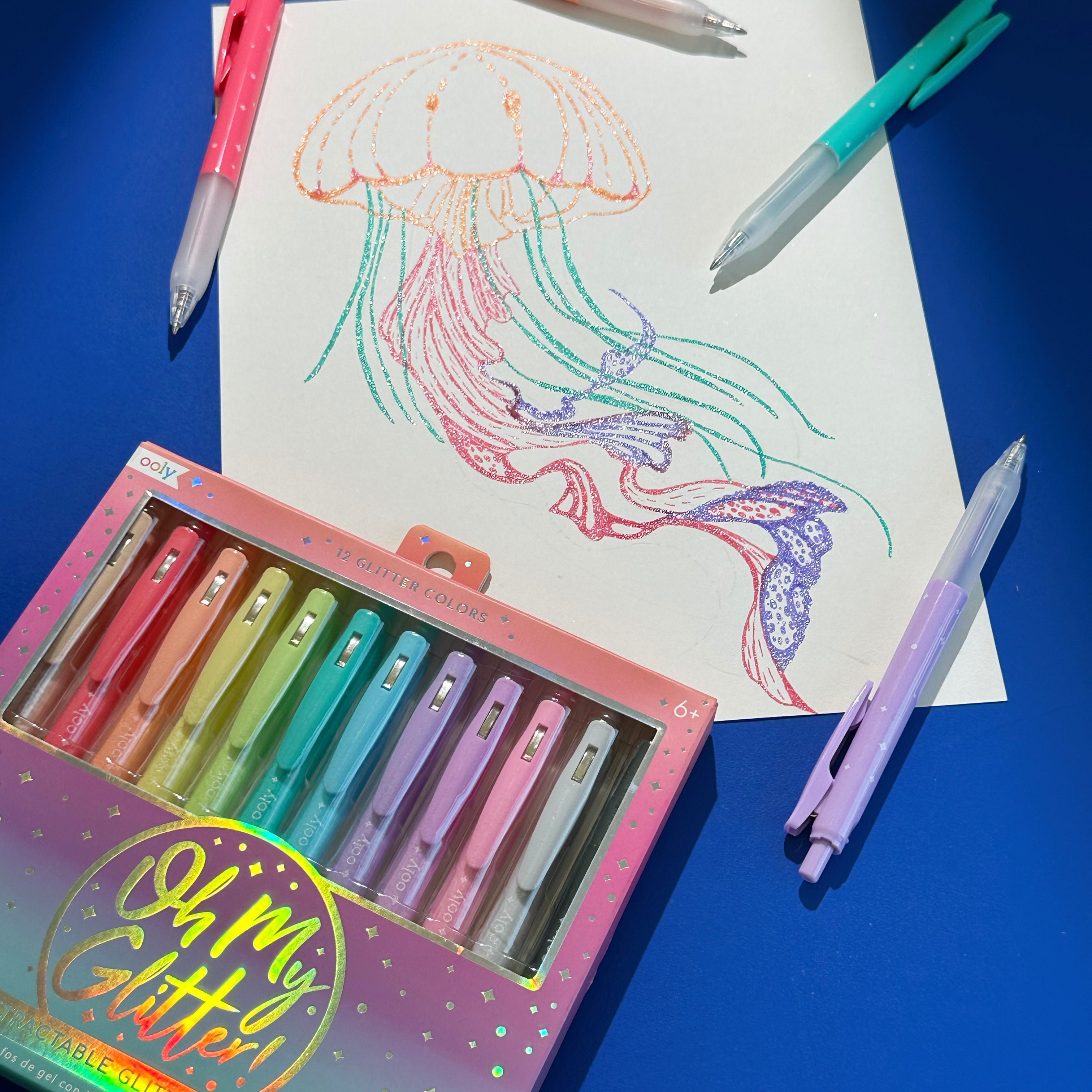 Oh My Glitter! Retractable Gel Pens - Set of 12