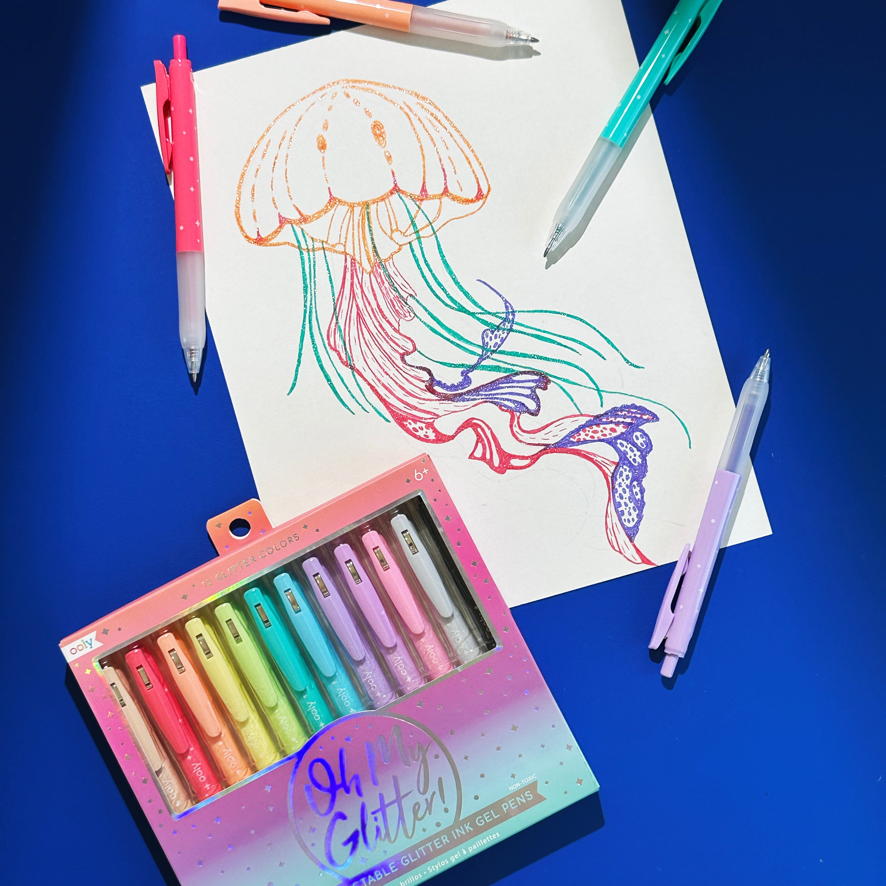 Oh My Glitter! Retractable Gel Pens - Set of 12