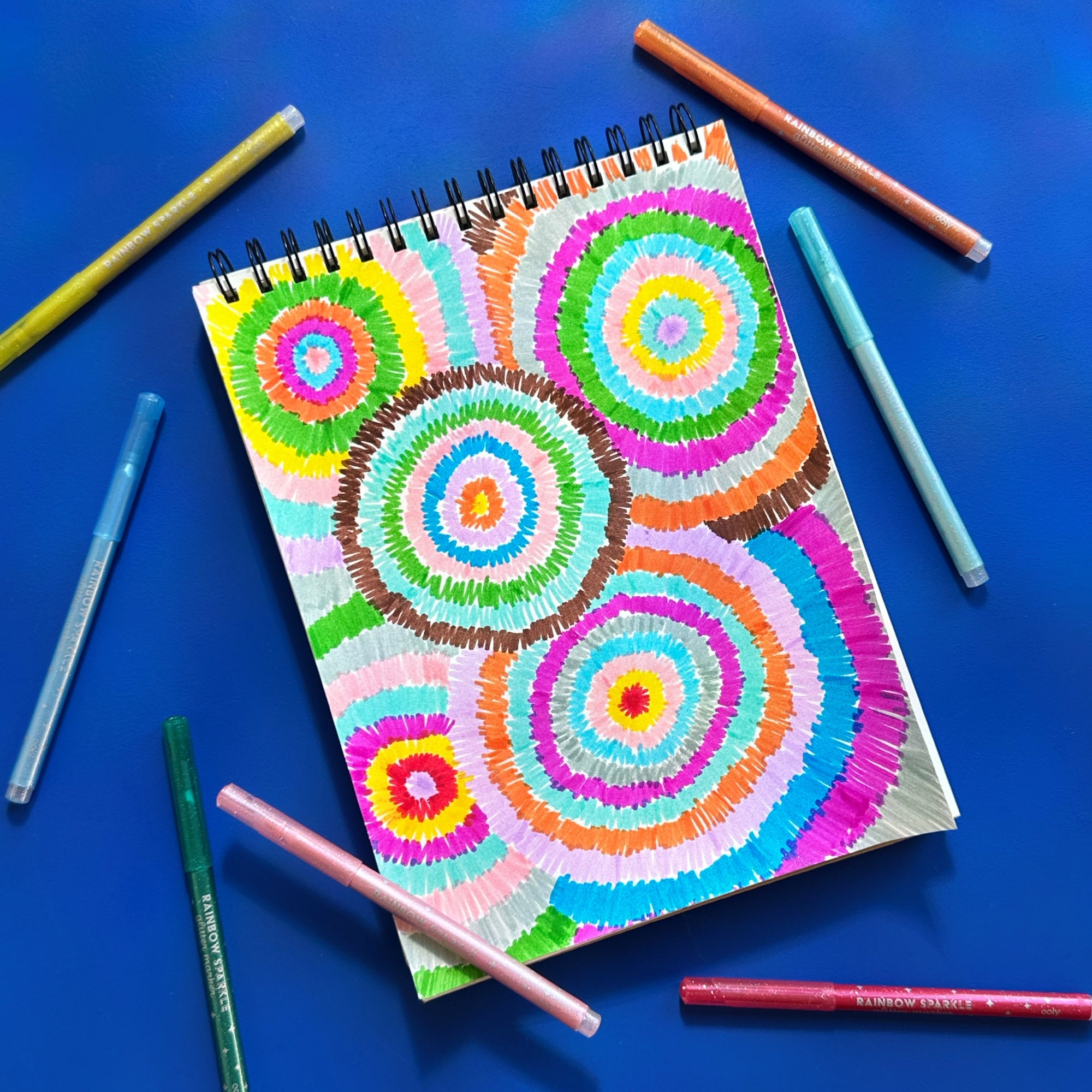 Rainbow Sparkle Glitter Markers - Set of 15