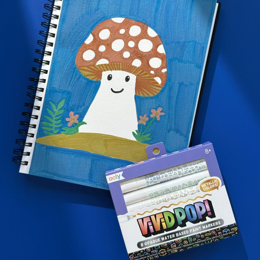 Vivid Pop! Water Based Paint Markers - Metallic - Set of 8