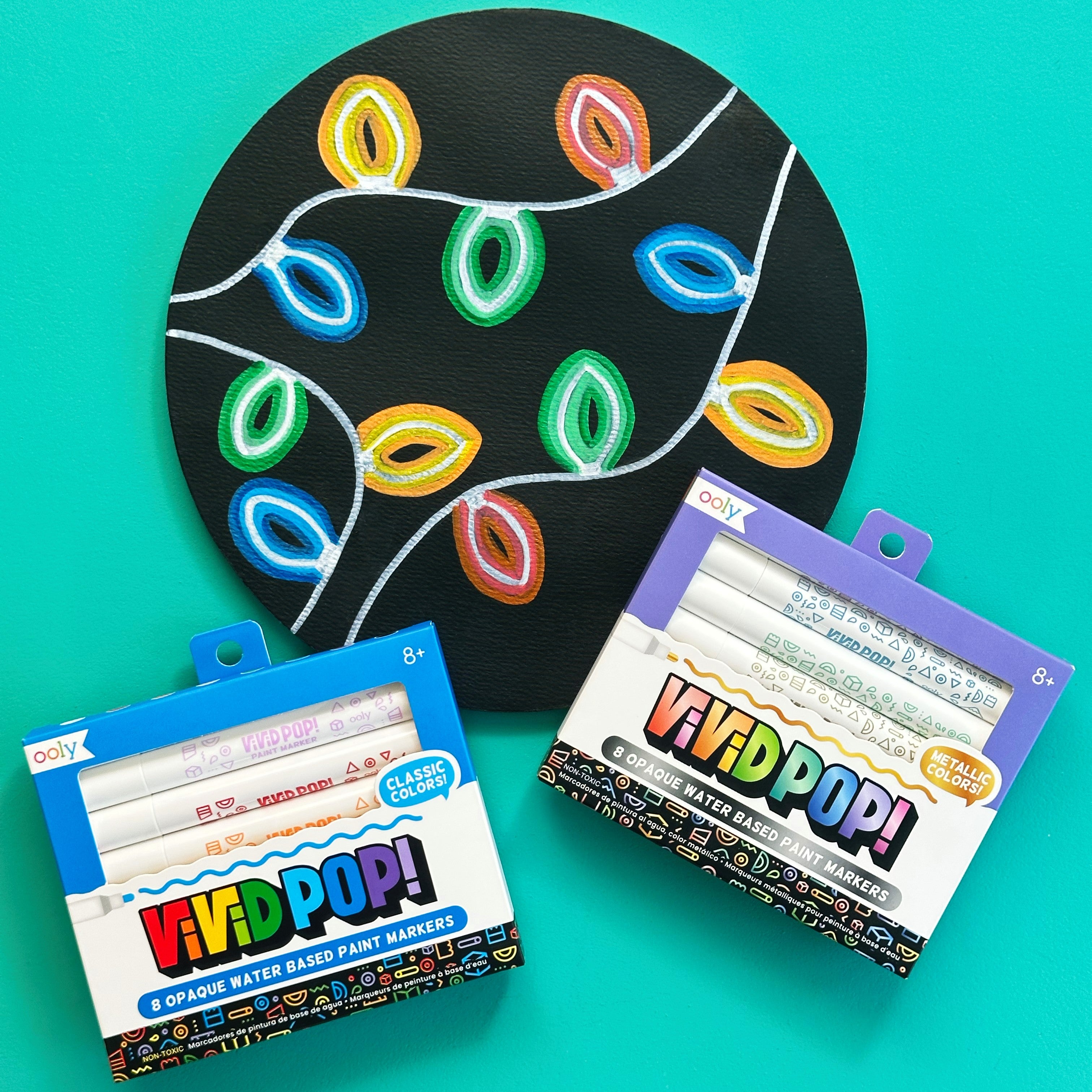Vivid Pop! Water Based Paint Markers - Set of 8