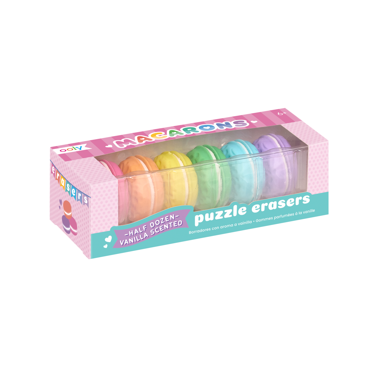 Package for Macarons Scented Erasers