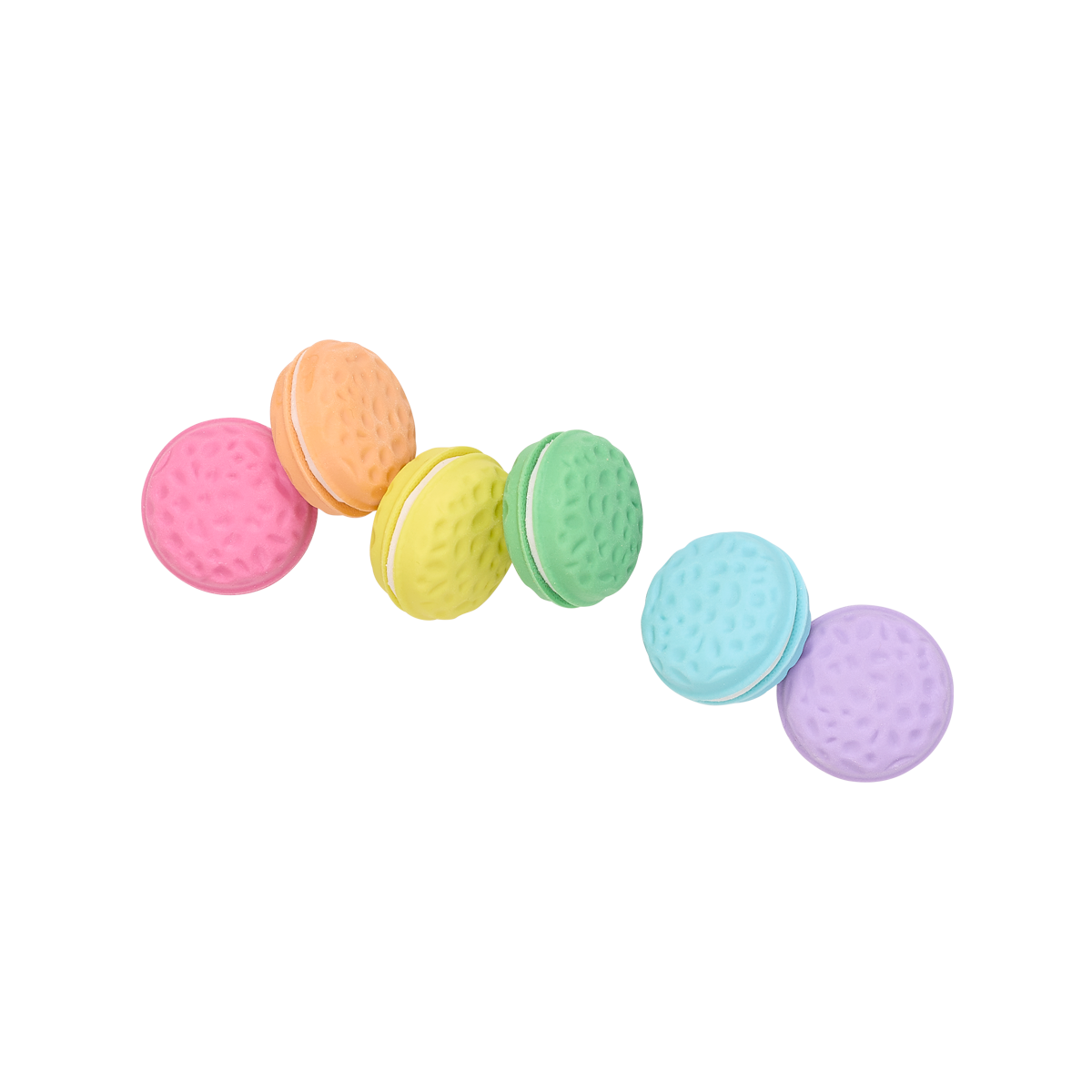 6 colorful Macarons Scented Erasers