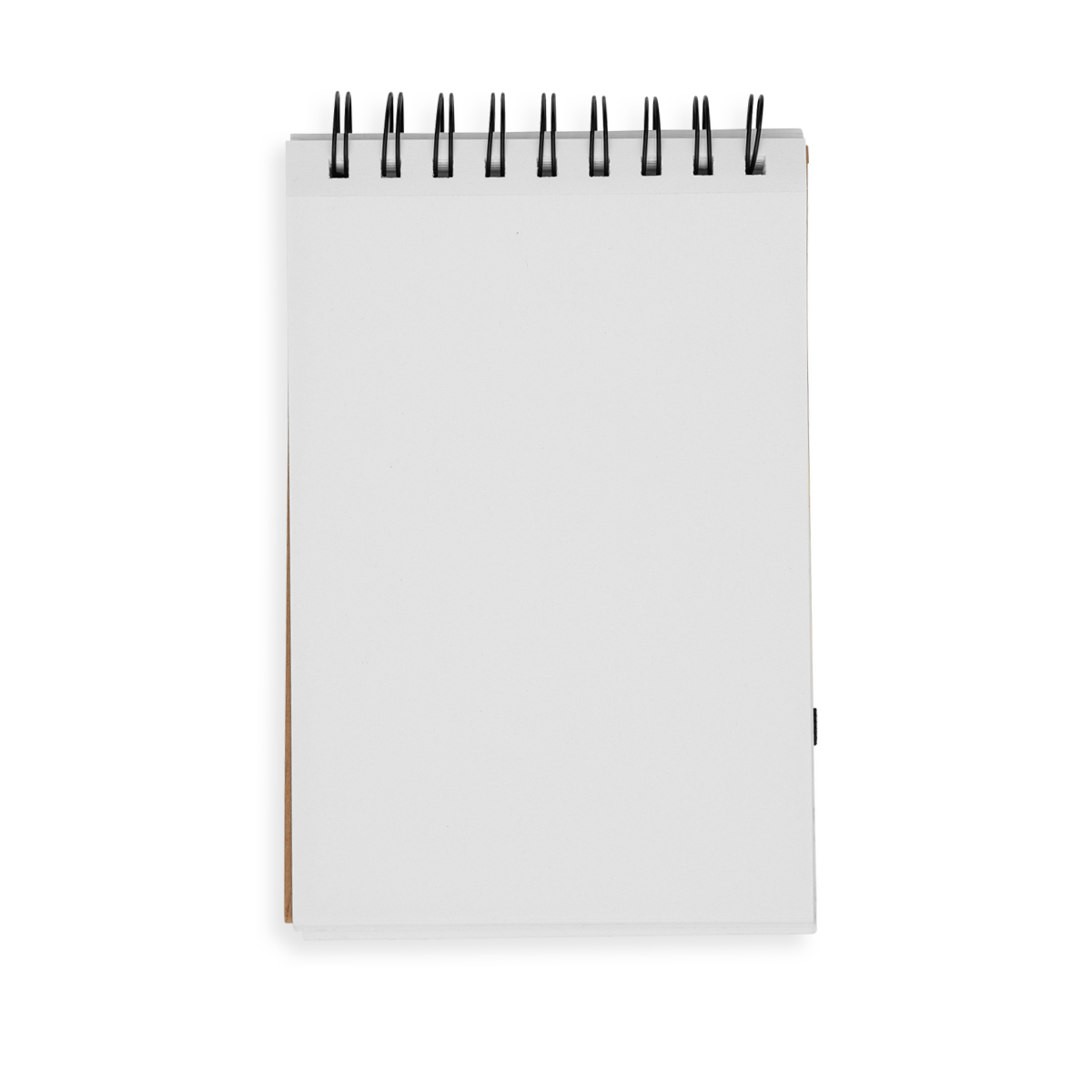 Small White DIY Cover Sketchbook flipped open to blank page