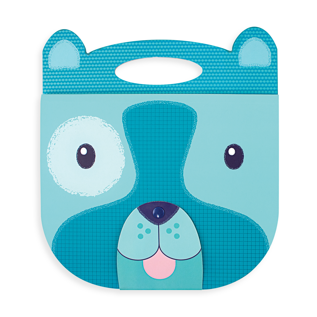 Blue Dog Carry Along Sketchbook with cute nose closure