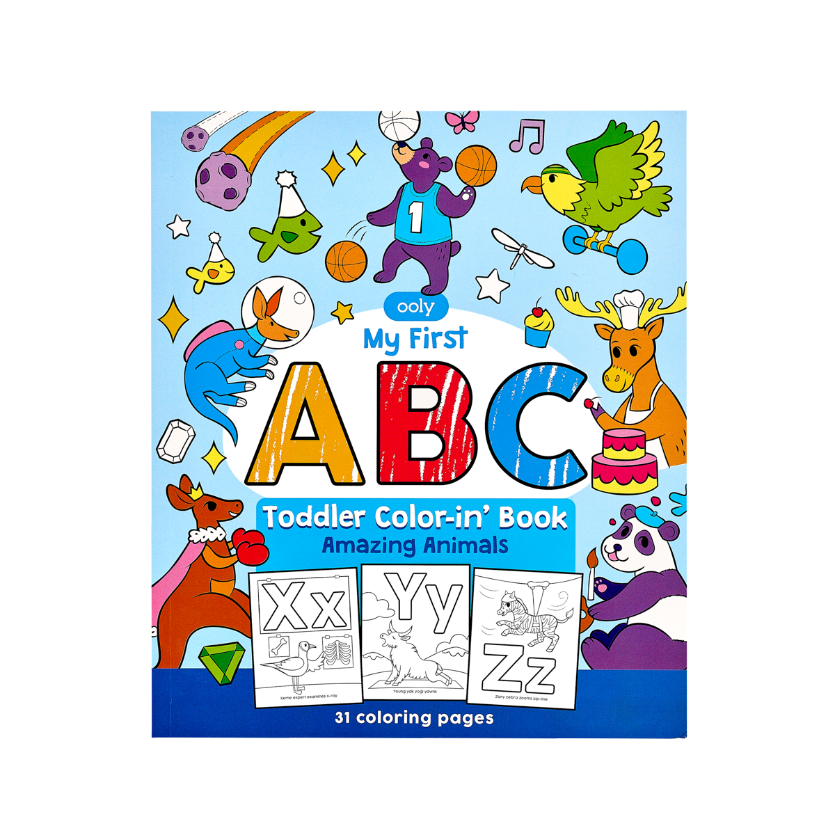 31　Pages　Toddler　ABC:　Coloring　Book　Amazing　Animals　OOLY