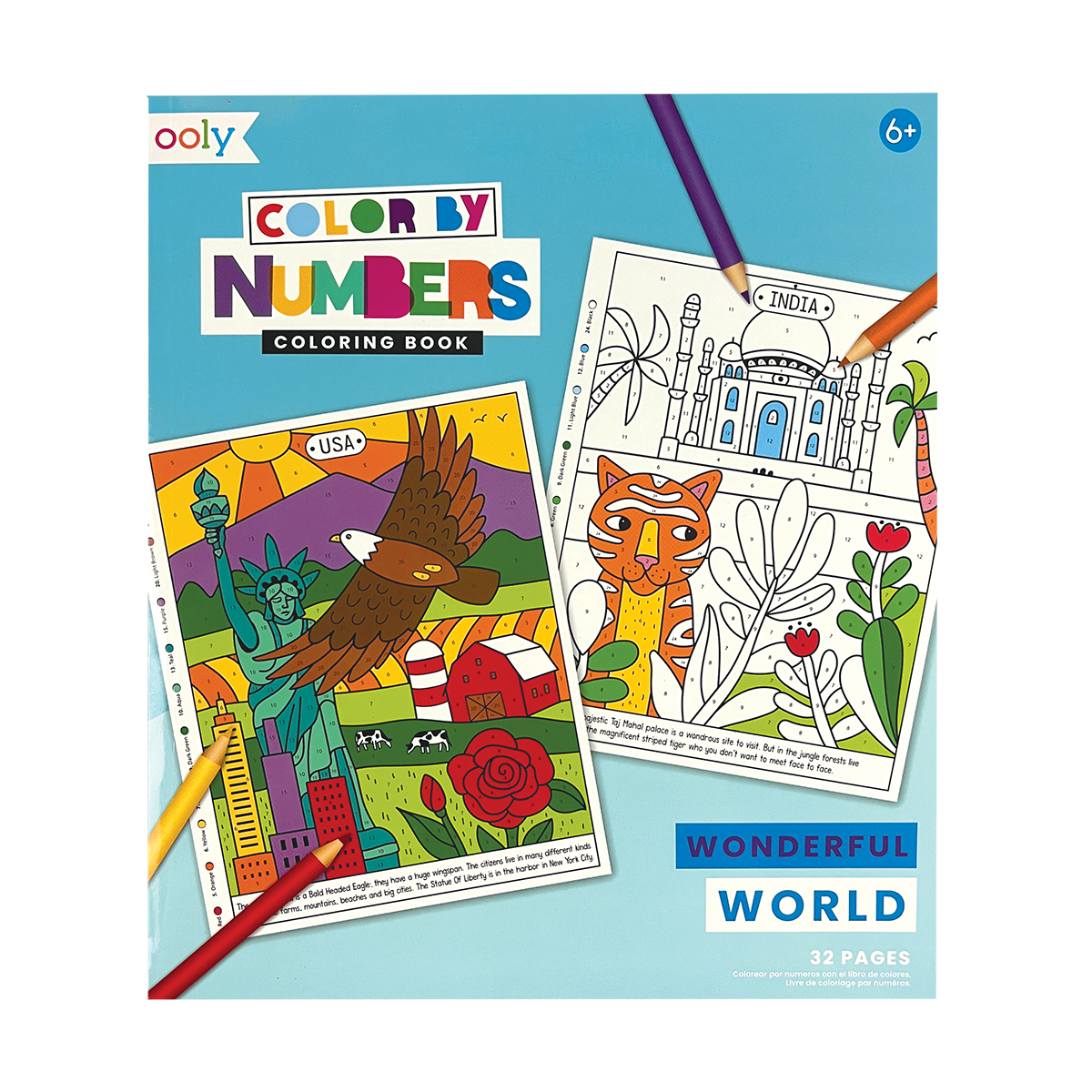 OOLY Color By Numbers Coloring Book - Wonderful World front cover