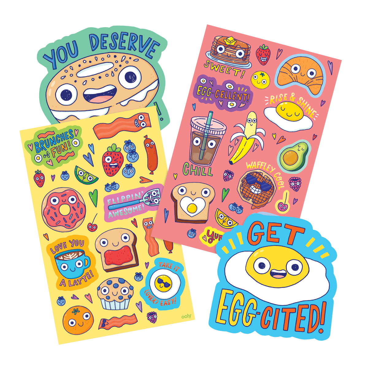OOLY Brunch Buddies scented sticker out of packaging