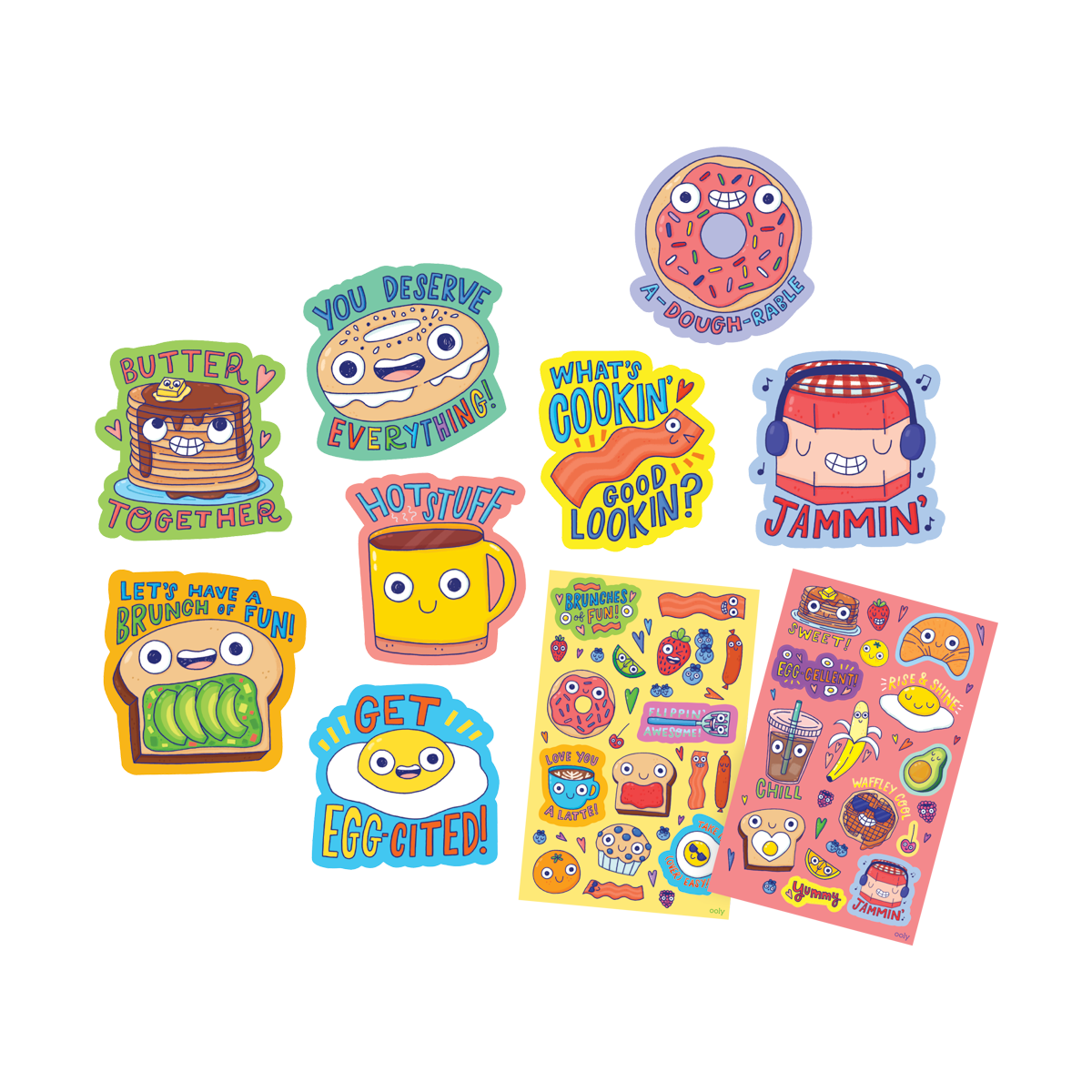 OOLY Brunch Buddies scented sticker out of packaging