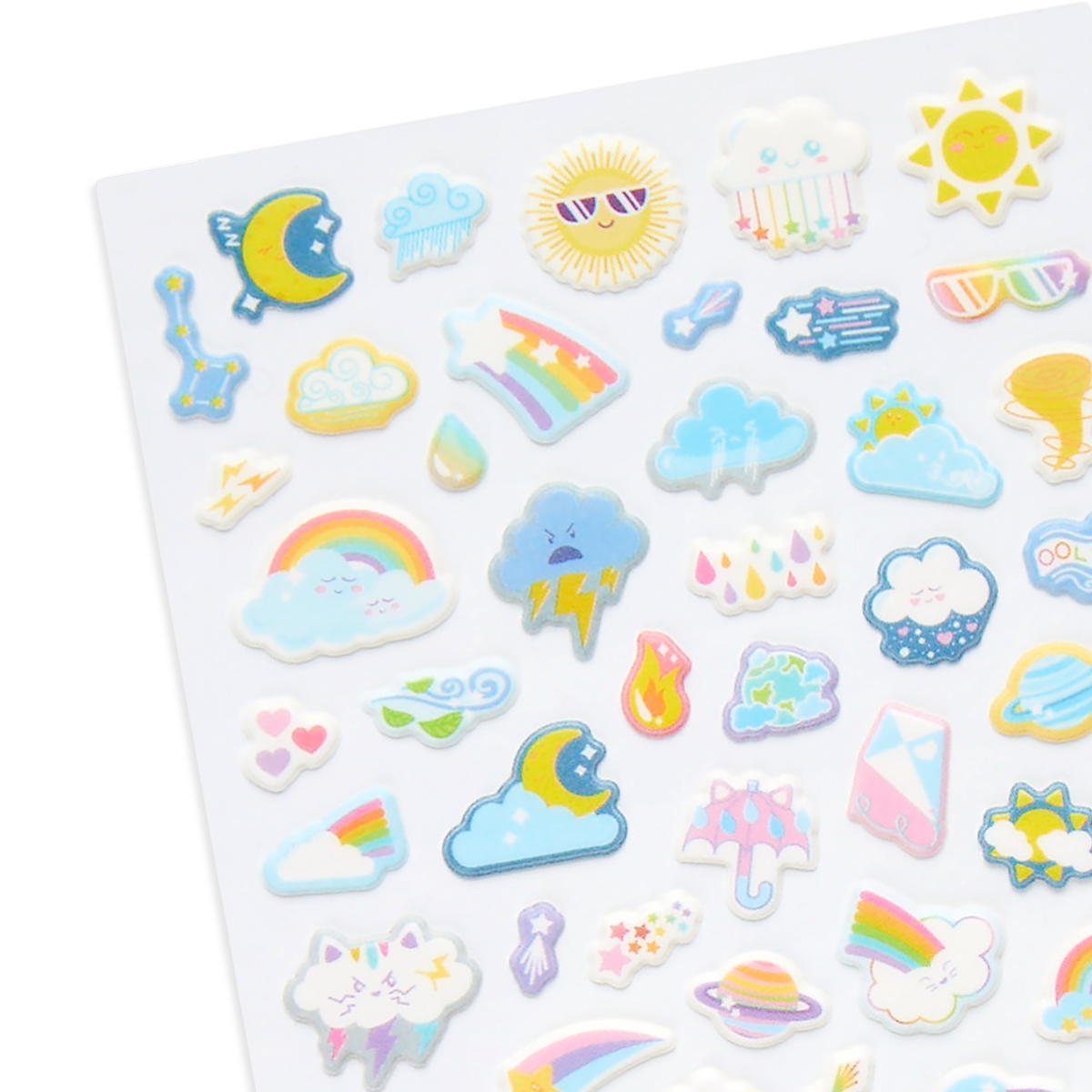 Stickiville Weather Pals sticker sheet close up