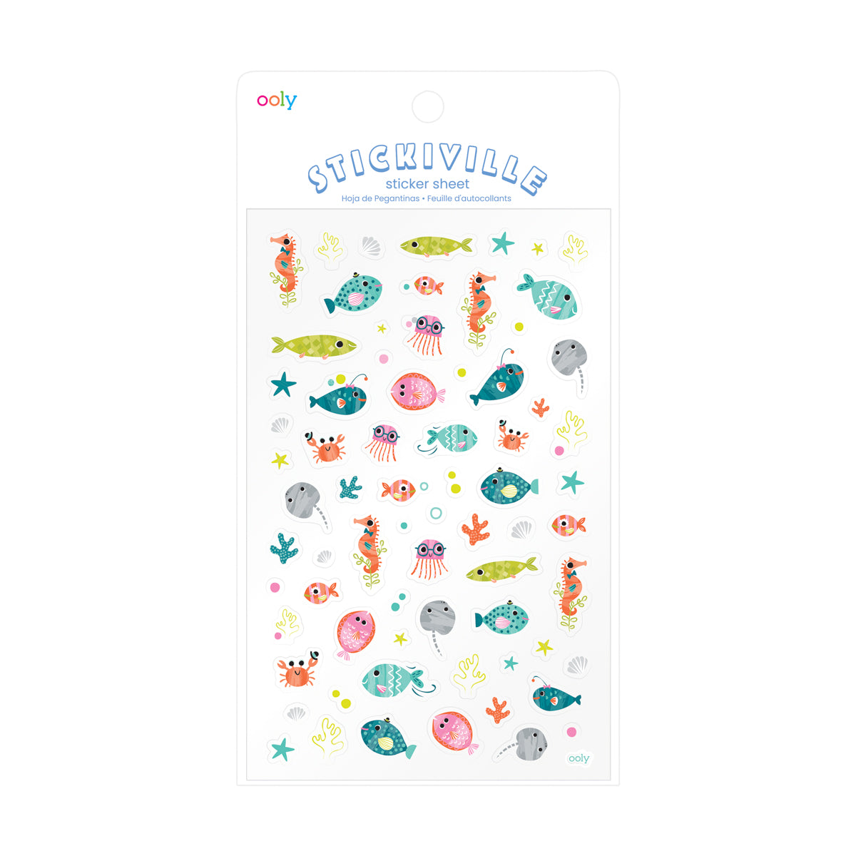 Stickiville Ocean Buddies sticker sheet with label