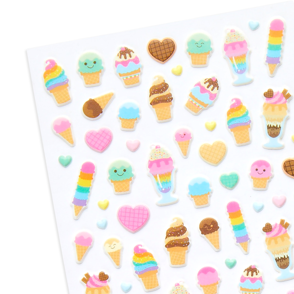 Stickiville Ice Cream Dream sticker sheet close up