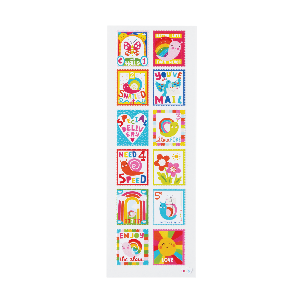 OOLY Stickiville Snail Mail Stamp stickers