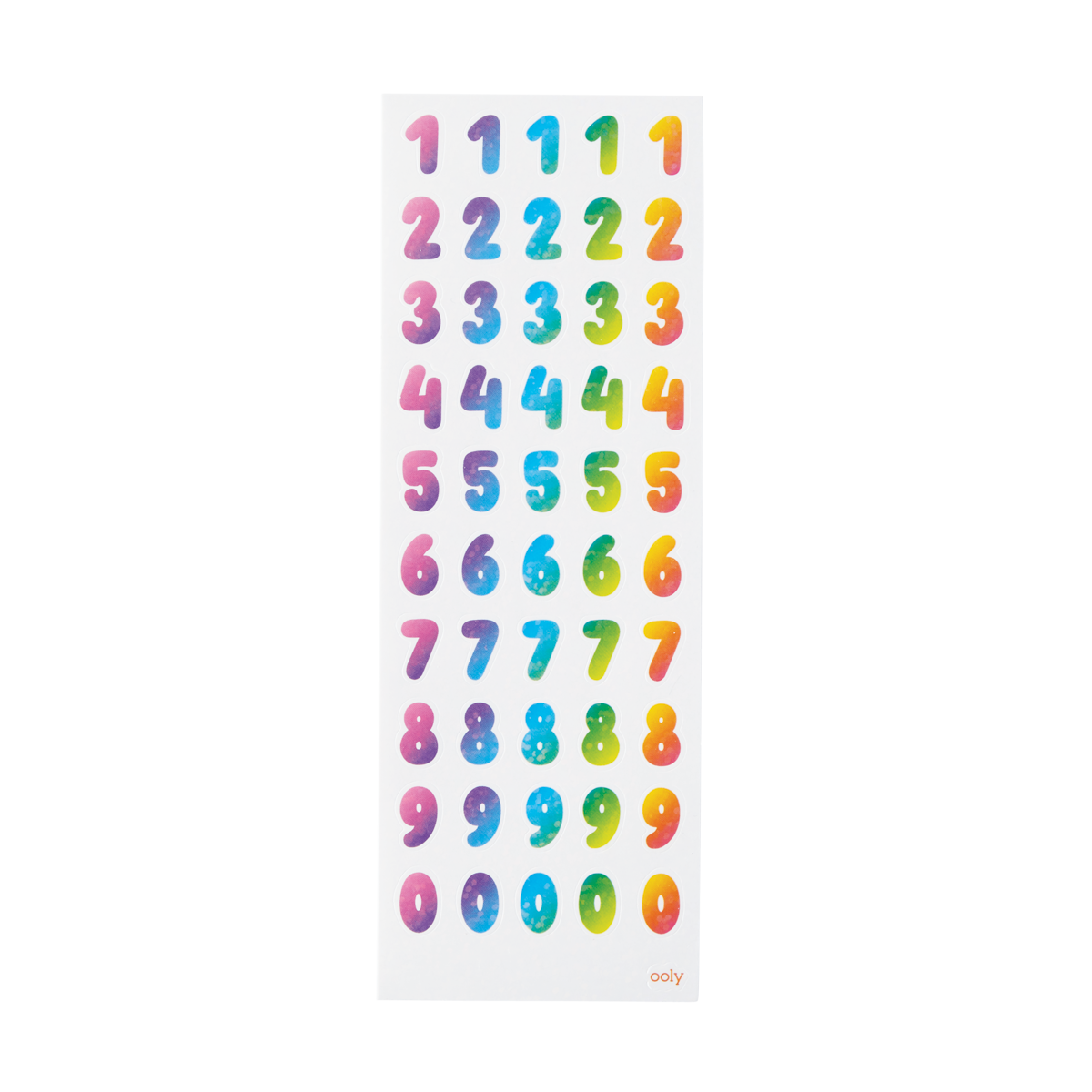 OOLY Stickiville Rainbow Numbers stickers