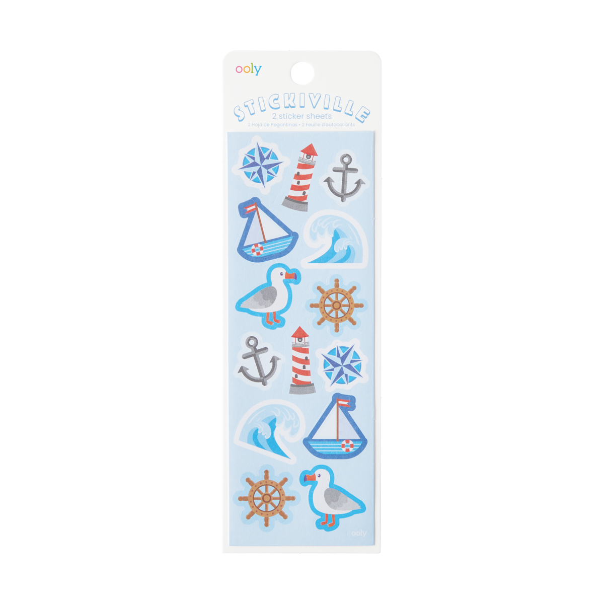 OOLY Stickiville Nautical stickers in packaging