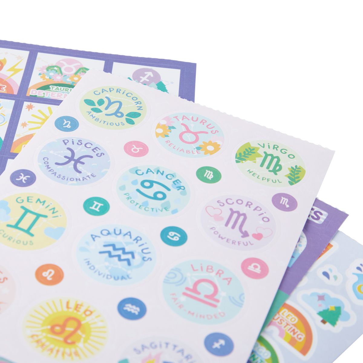 OOLY Stickiville Zodiac Sticker Book close up view