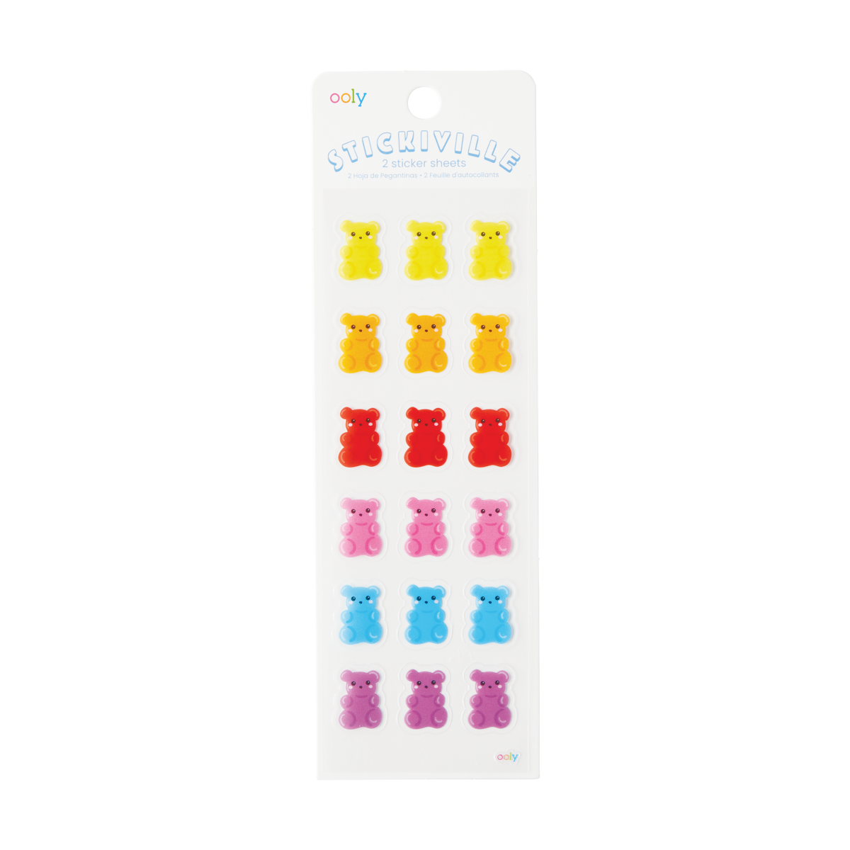 OOLY Stickiville Gummy Bears Stickers in packaging