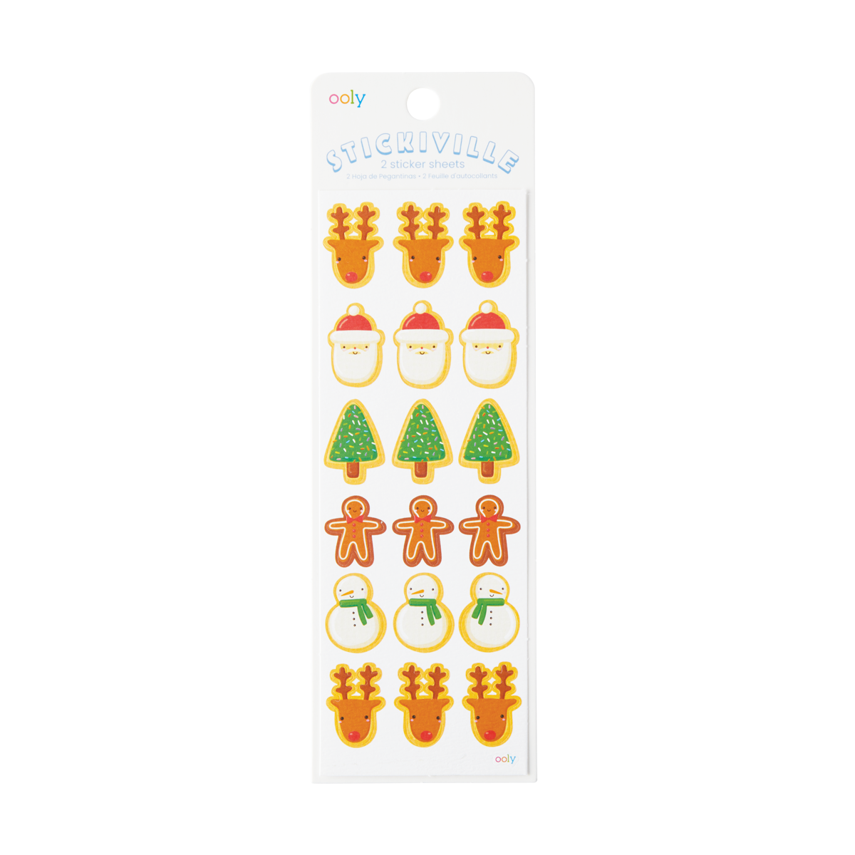 OOLY Stickiville Christmas cookie stickers in packaging