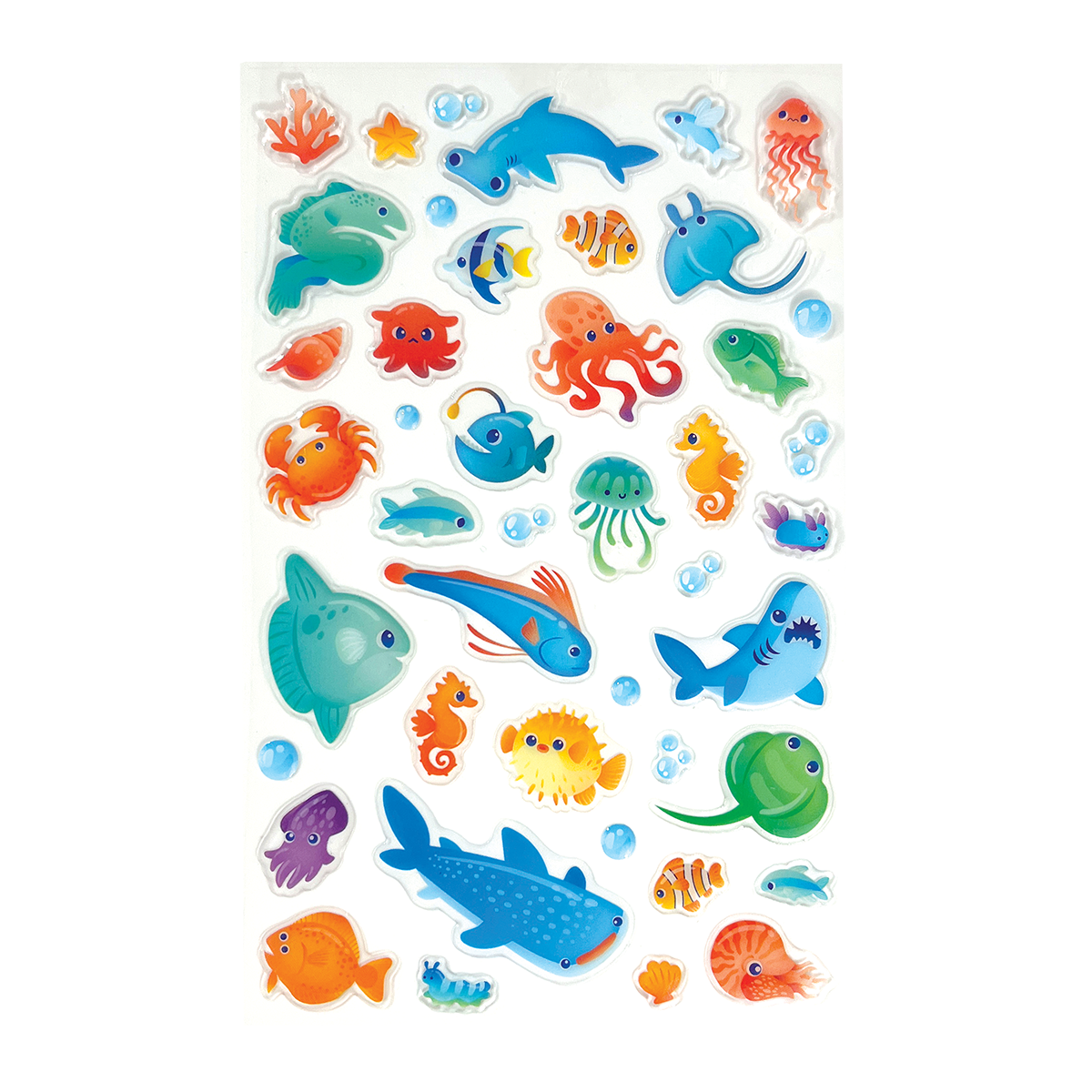 OOLY Stickiville Blue Ocean Stickers view outside of packaging