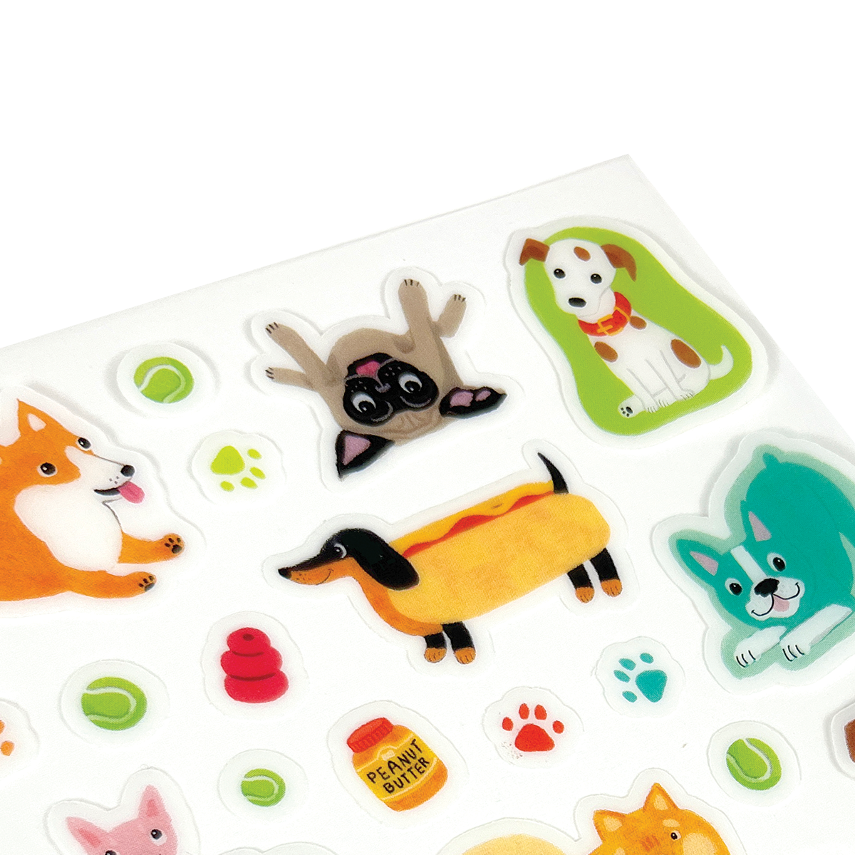 OOLY Stickiville Quirky Dogs Stickers close up look