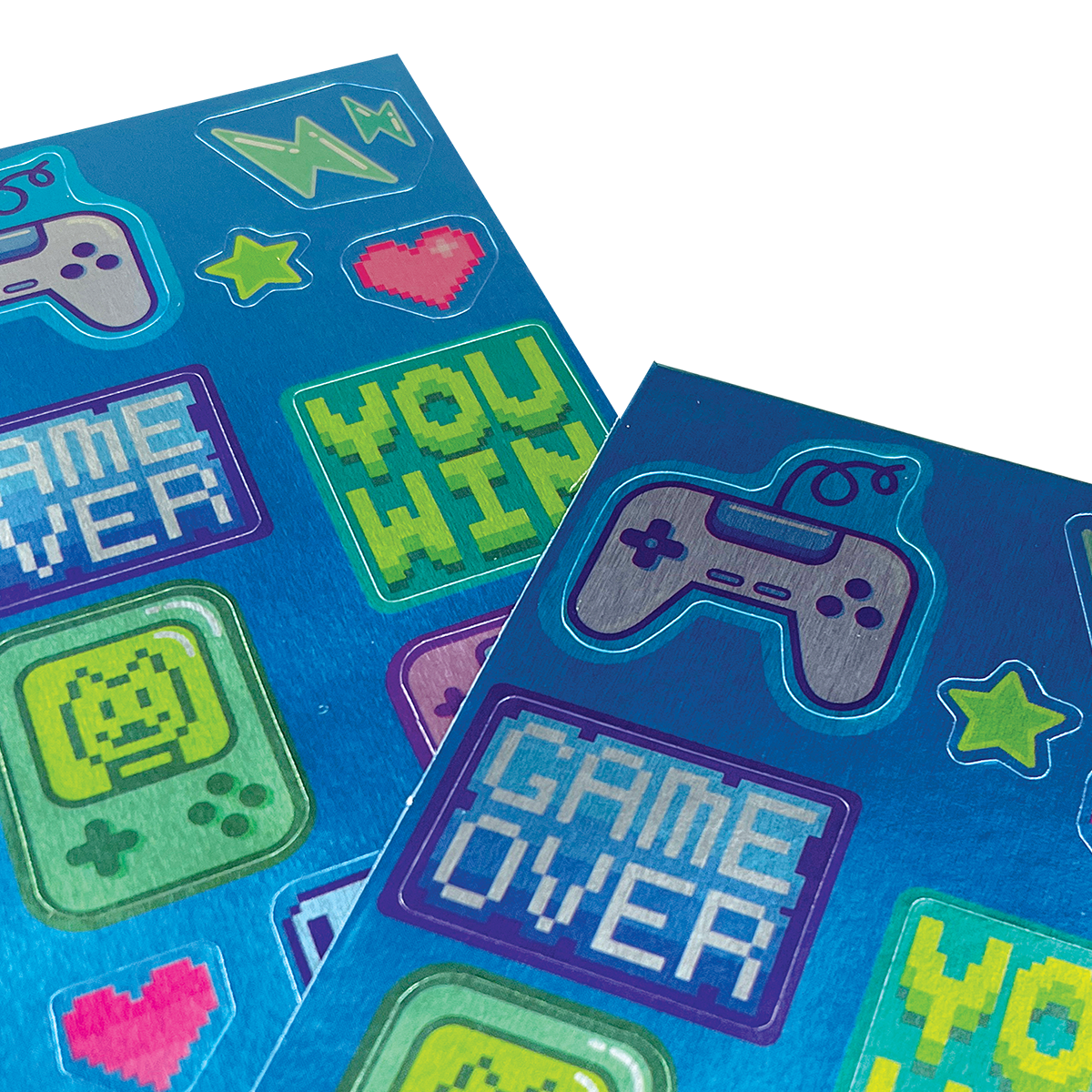 OOLY Stickiville Pixel Gamer Stickers close up view