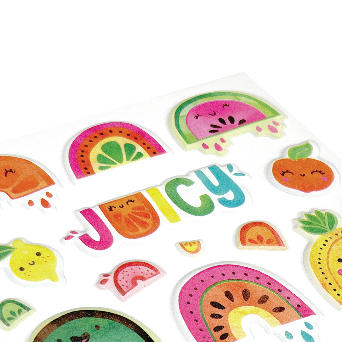 OOLY Stickiville Tutti Fruitti Stickers close up view