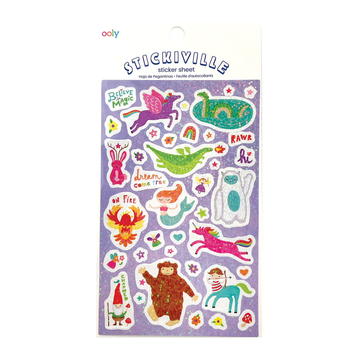 OOLY Stickiville Magic Land Stickers inside packaging