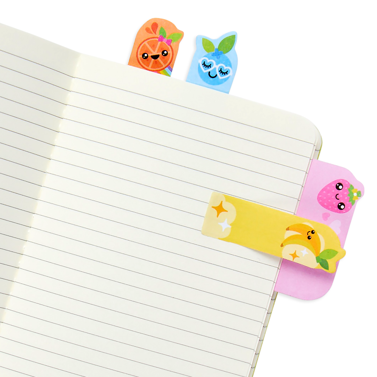 OOLY Note Pals Sticky Tabs - Lil' Juicy in use