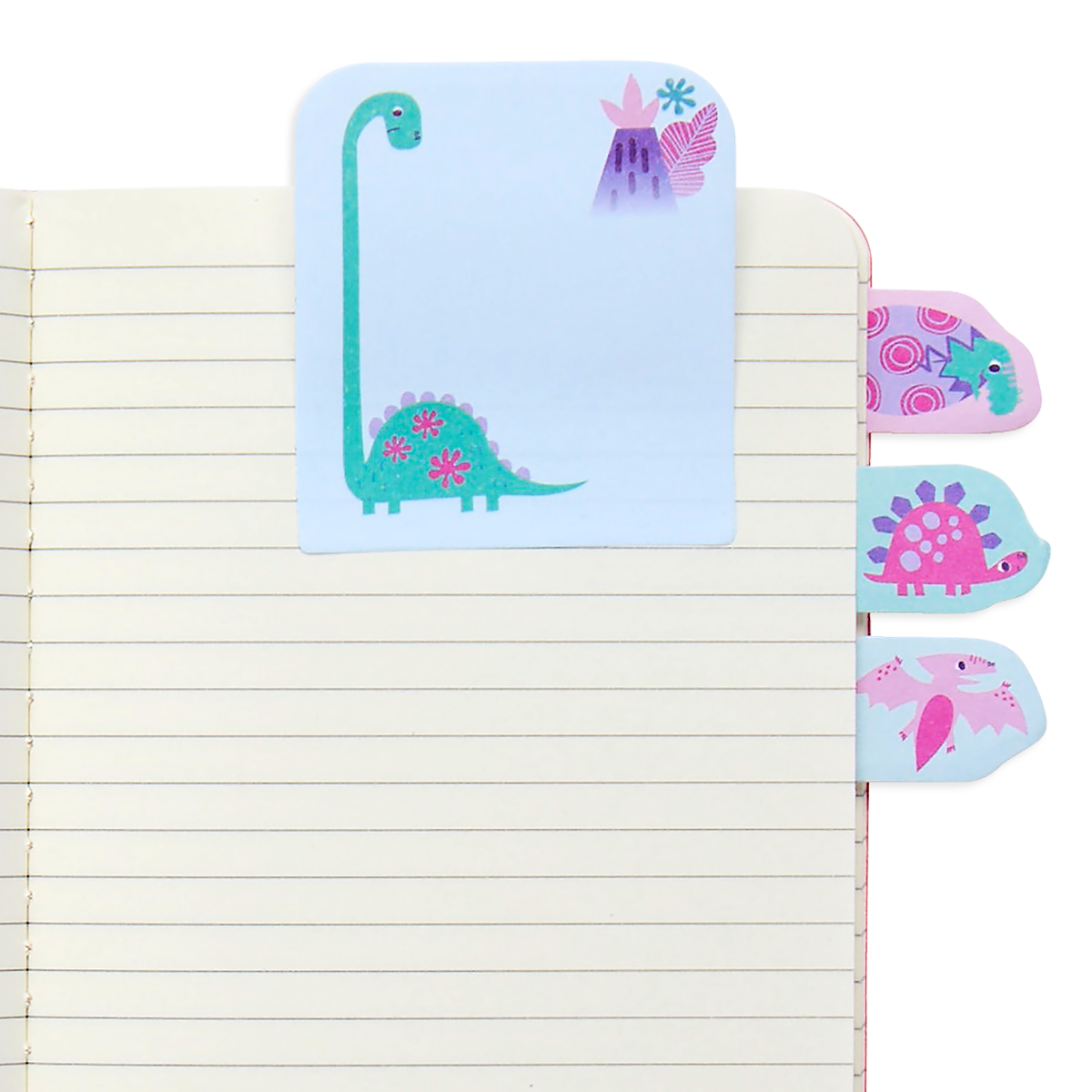 OOLY Note Pals Sticky Tabs - Cute Dinos in use