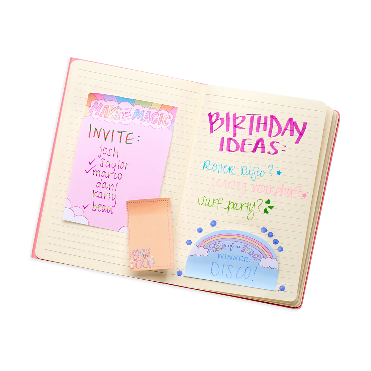OOLY Side Notes Sticky Tab Note Pad - Make Magic in use