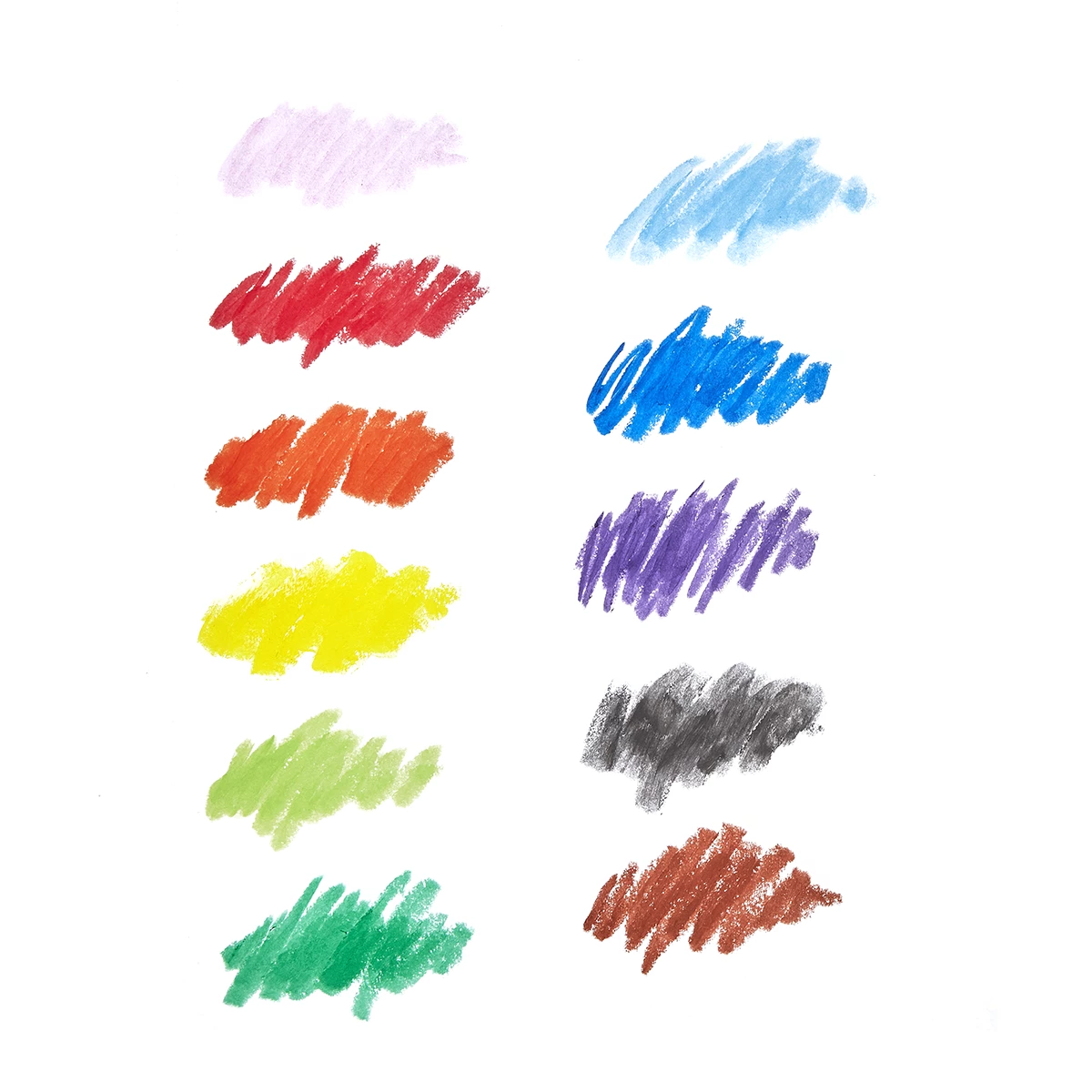11 Chunkies classic color swatches scribbled over white