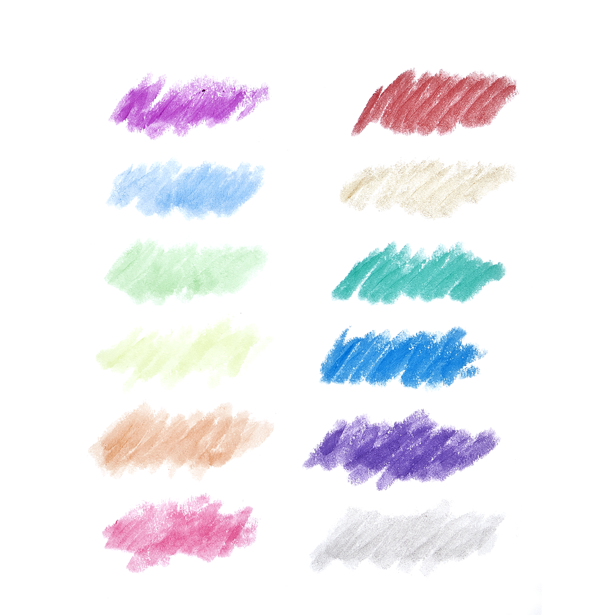 12 Chunkies metallic swatches scribbled over white