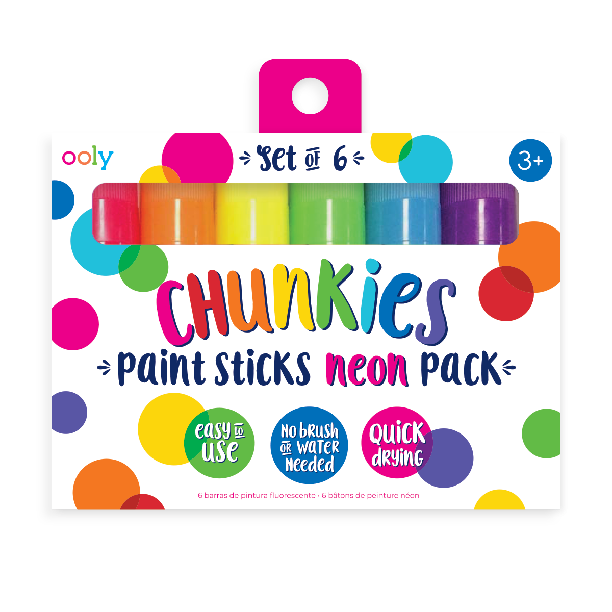 Chunkies Paint Sticks Neon 6 pack in packaging