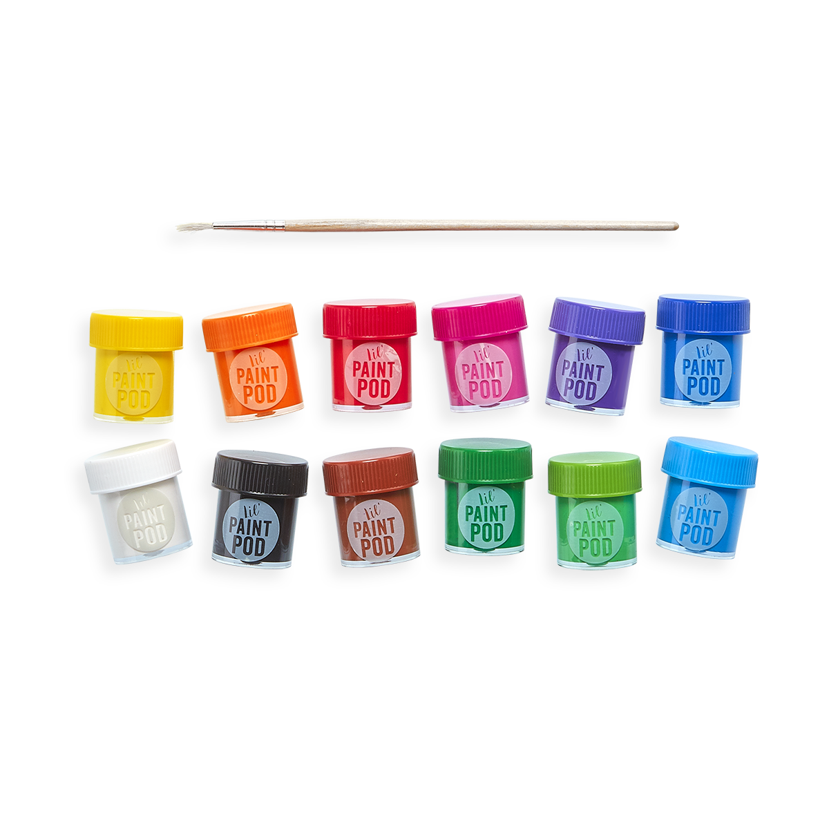 Classic Color lil' Poster Paint Pods and brush out of packaging