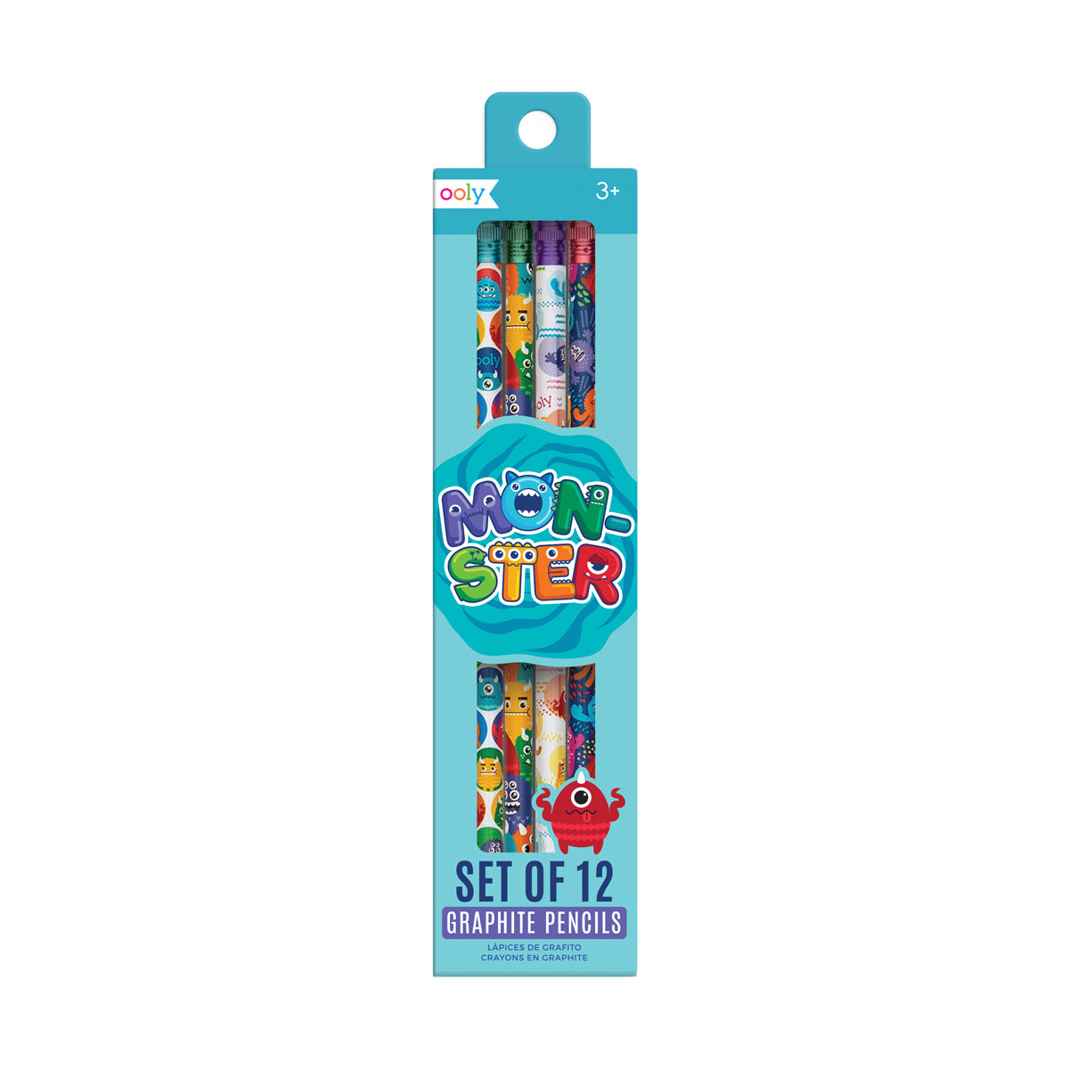 OOLY Set of 12 Monster Graphite Pencils new packaging