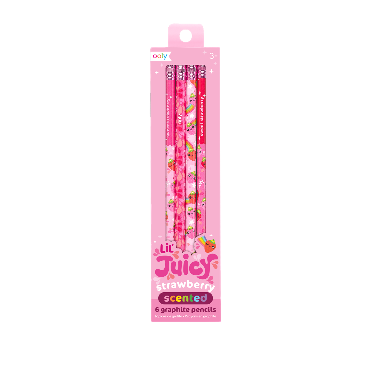 OOLY Lil Juicy Scented Graphite Pencils Strawberry in packaging