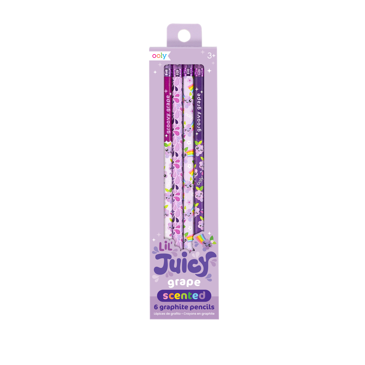OOLY Lil Juicy Scented Graphite Pencils Grape in packaging
