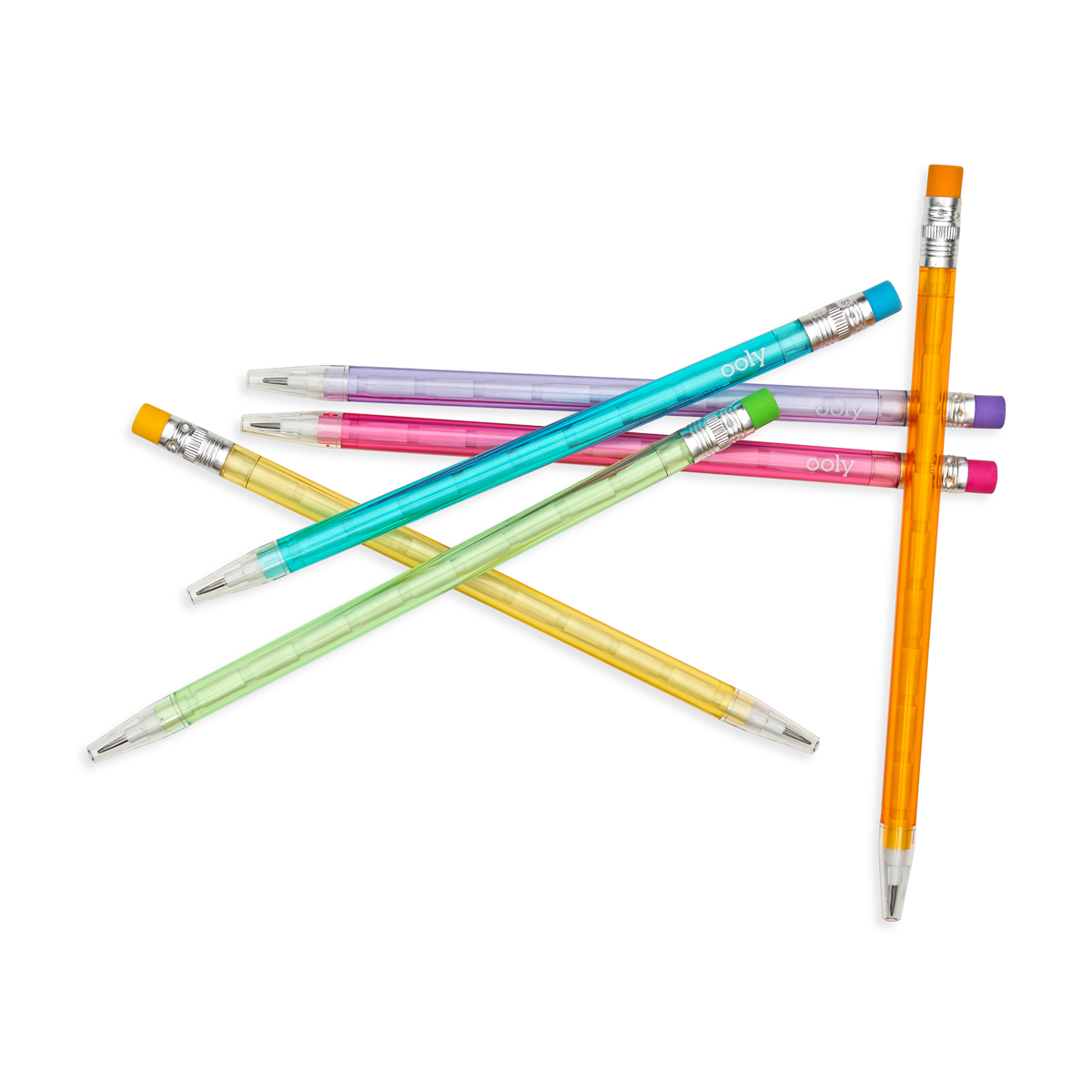 Stay Sharp Rainbow Mechanical Pencils displayed in a pick up sticks style