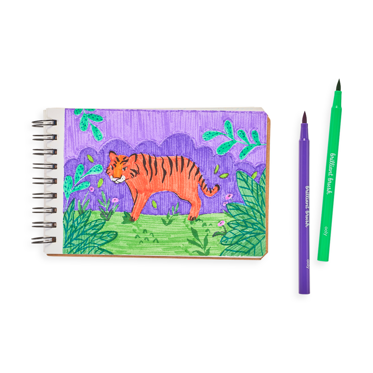 Lion drawing with the Brilliant Brush Markers