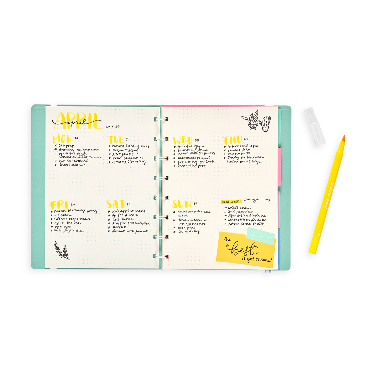 Highlighting with the Brilliant Brush Markers - yellow