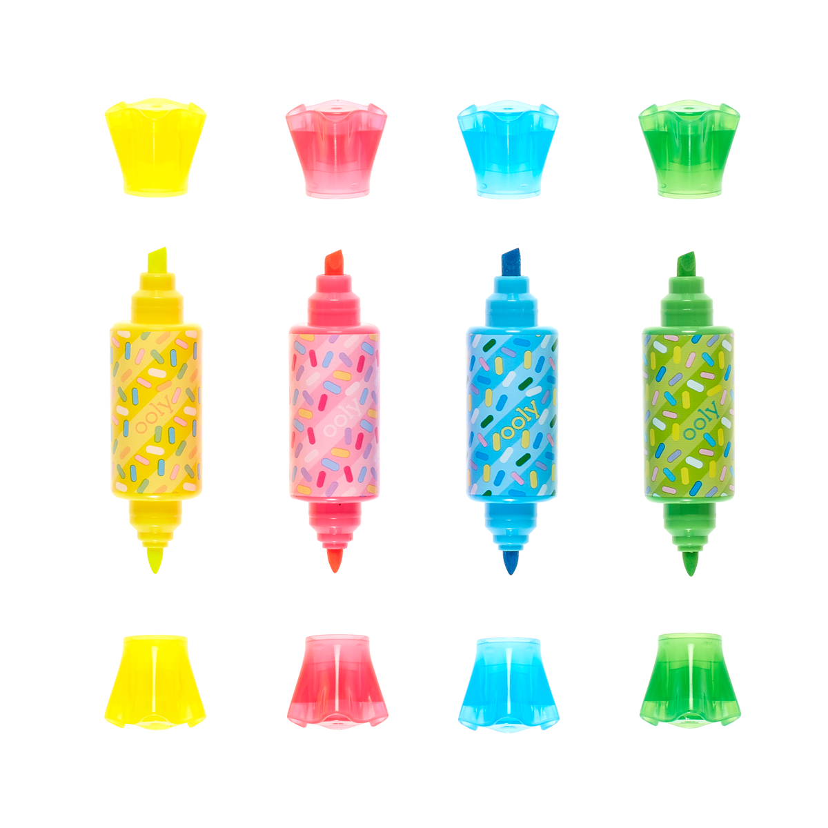 OOLY Sugar Joy Highlighters set of 4 featuring dual ended