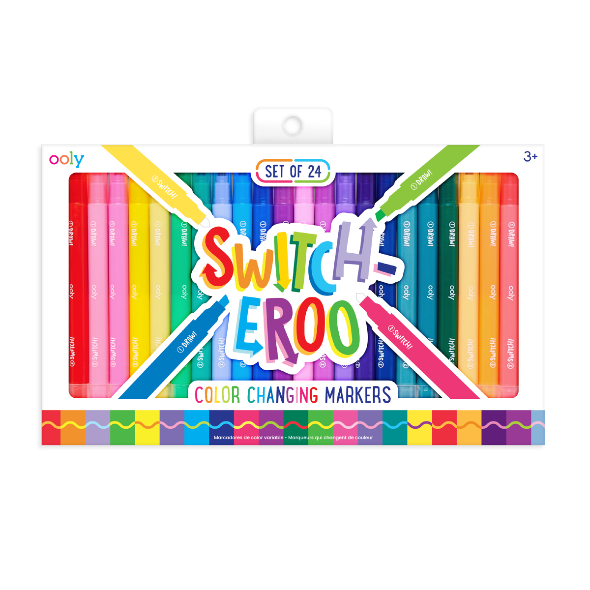  Ooly 12 Pack Switch-eroo Double Sided Color Changing Markers in  Vibrant Colors, Color Changeable Markers are Cool Back to School Supplies  for Art Projects [12 Pack & Sketchbook Bundle] : Industrial