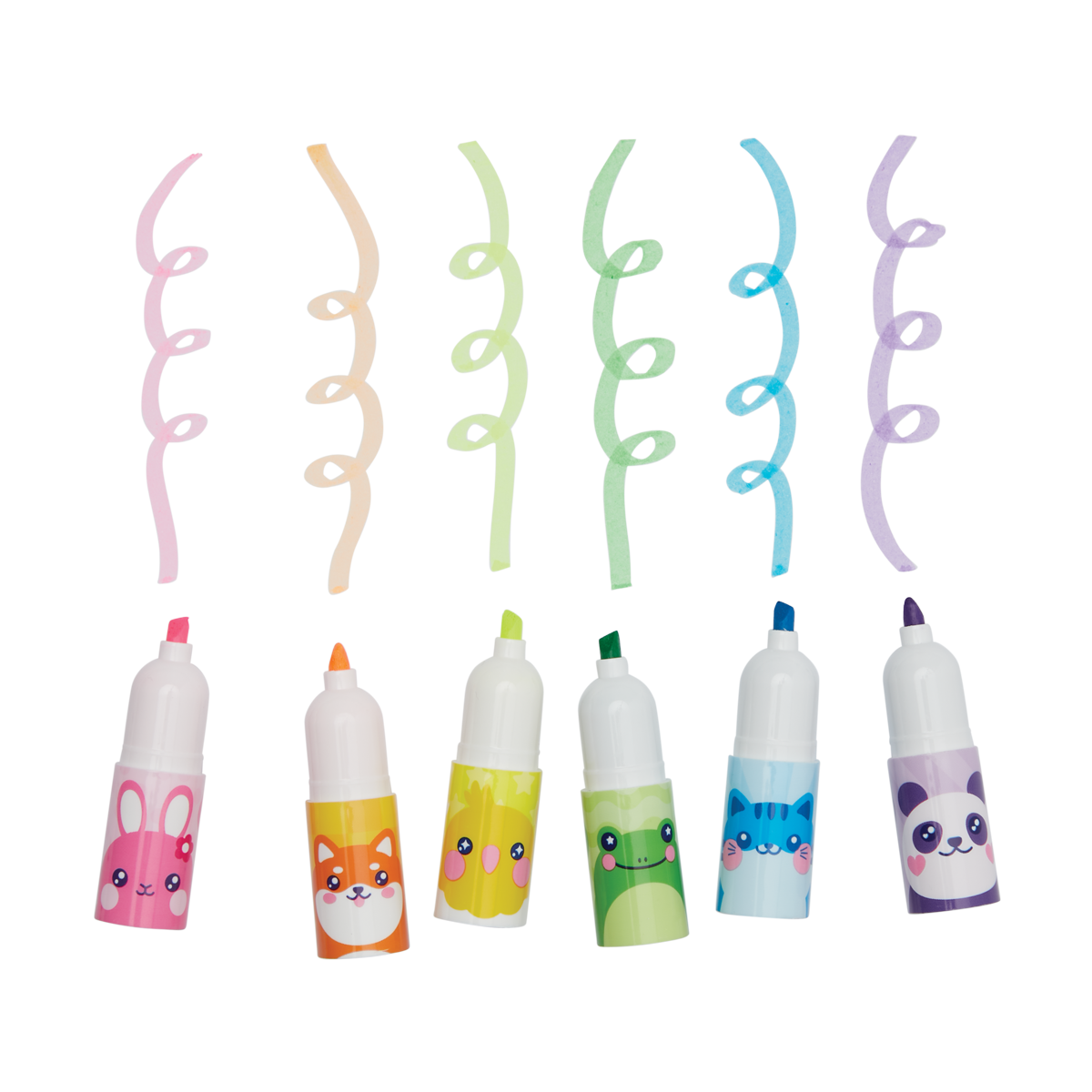 OOLY view of Hey Critter Stacking Highlighters without caps