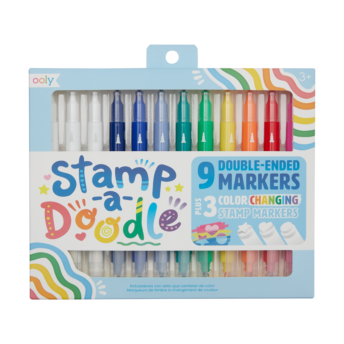 OOLY view of Stamp-A-Doodle Double-Ended Markers in package