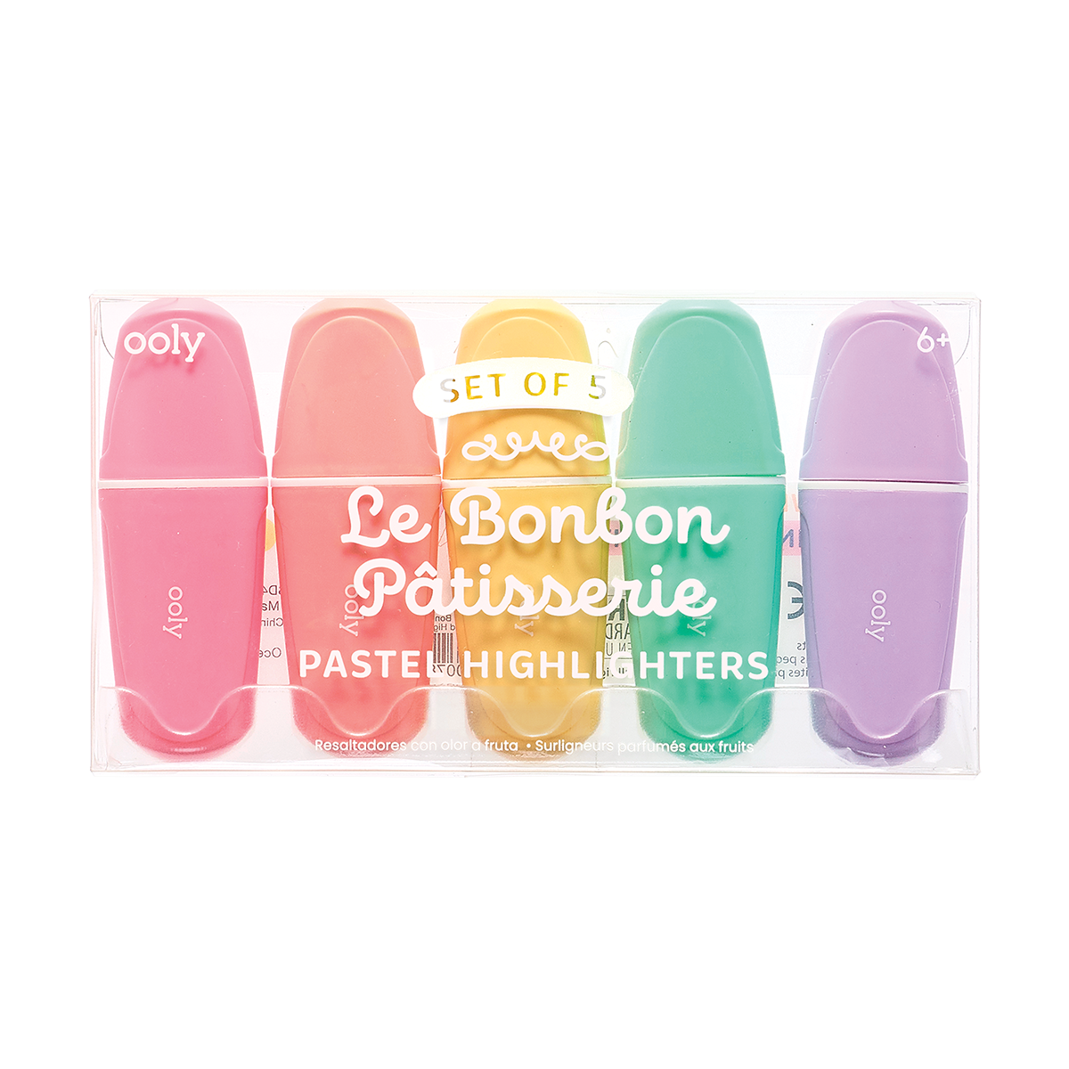 Le Bonbon P tisserie Pastel Highlighters Set of 5 OOLY