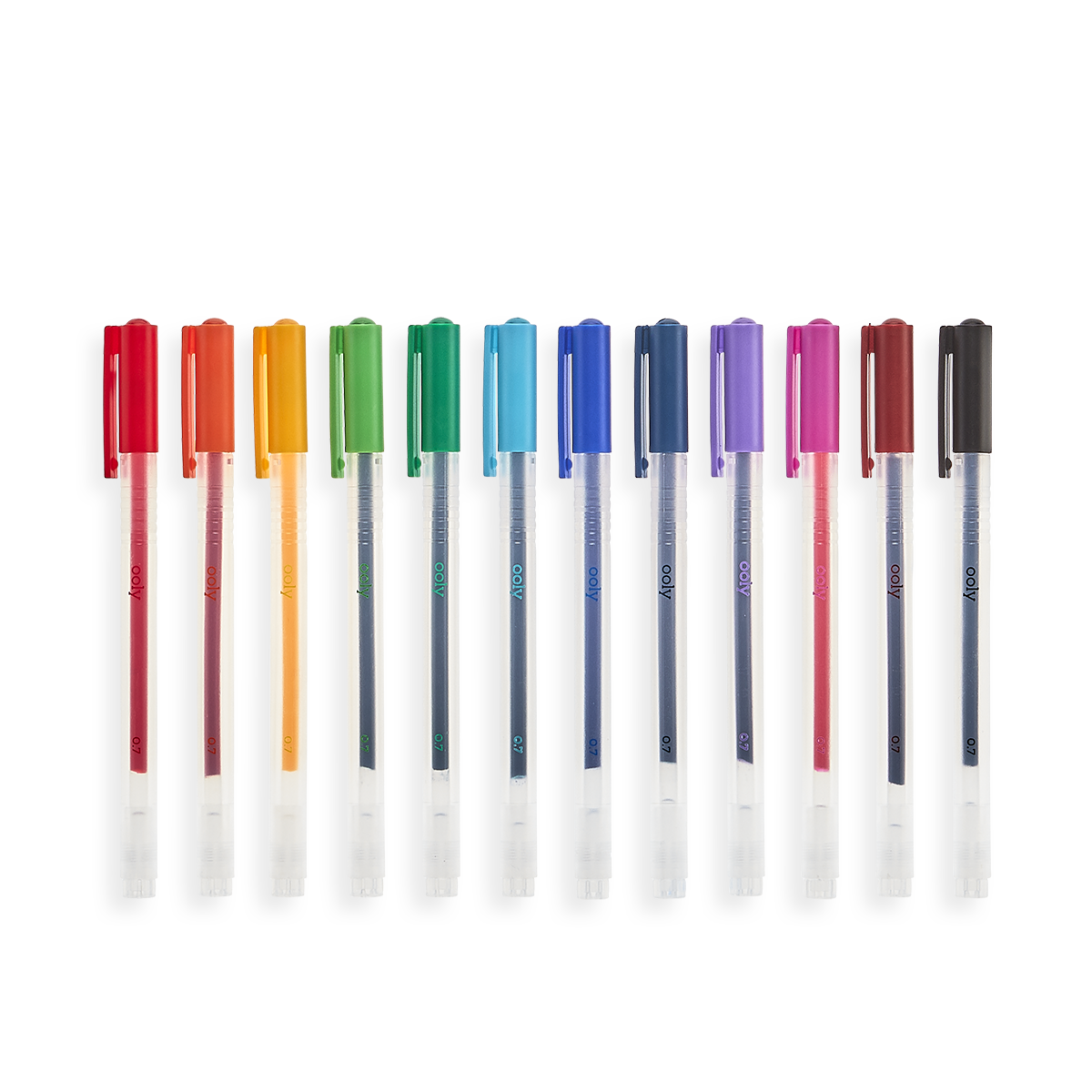 Colorful Color Luxe Gel Pens lined up