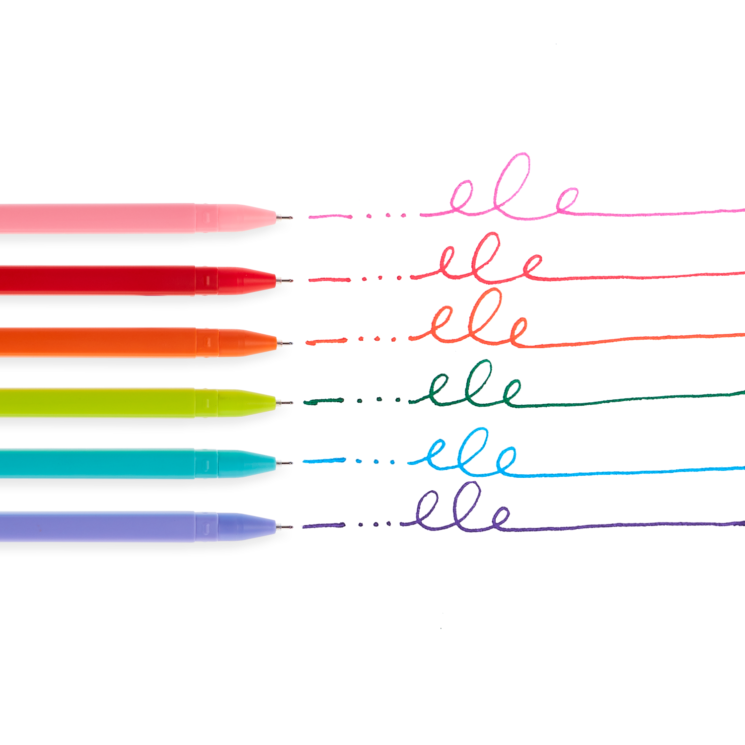 OOLY Fine Line Colored Gel Pens Set of 6 in use