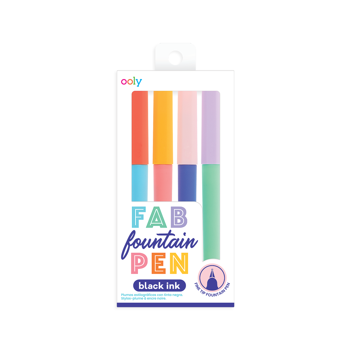 Fab Fountain Pens - Fine Tip - Set of 4 - OOLY Fab Fountain Pens - Fine Tip - Set of 4 - OOLY
